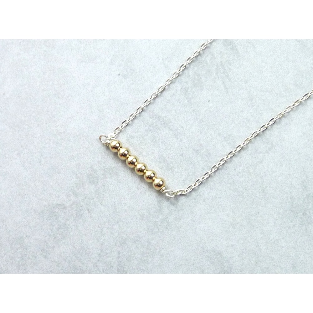Gold Ball .925 Sterling Silver Neckalce